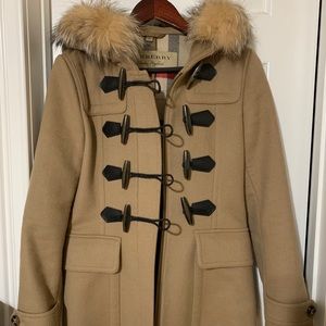 Ladies Beige Hooded Duffle Coat 🧥